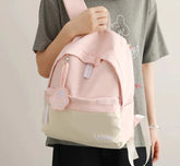 Contrast Color Patchwork Simple College Students Backpack Sweet Y2k Aesthetic Casual Schoolbags All Match Chic Schoolbags